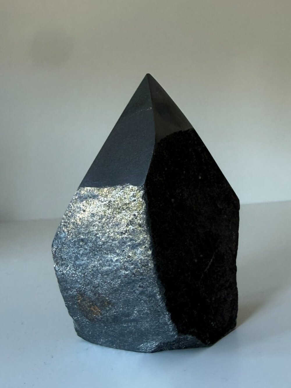 Hematite Crystal Point Tower Rough & Polished Approx. 3”